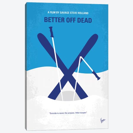 Better Off Dead Minimal Movie Poster Canvas Print #CKG1110} by Chungkong Canvas Art