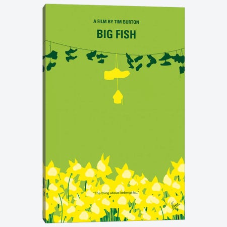 Big Fish Minimal Movie Poster Canvas Print #CKG1111} by Chungkong Canvas Art