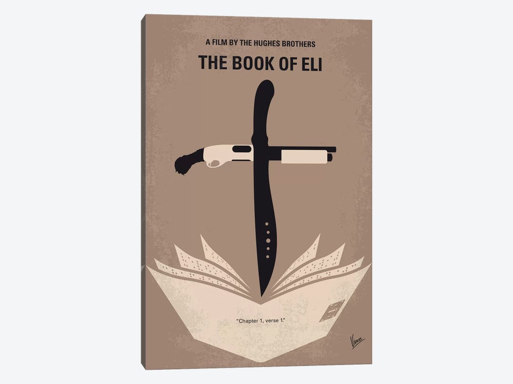 Book Of Eli Minimal Movie Poster by Chungkong 1-piece Canvas Wall Art