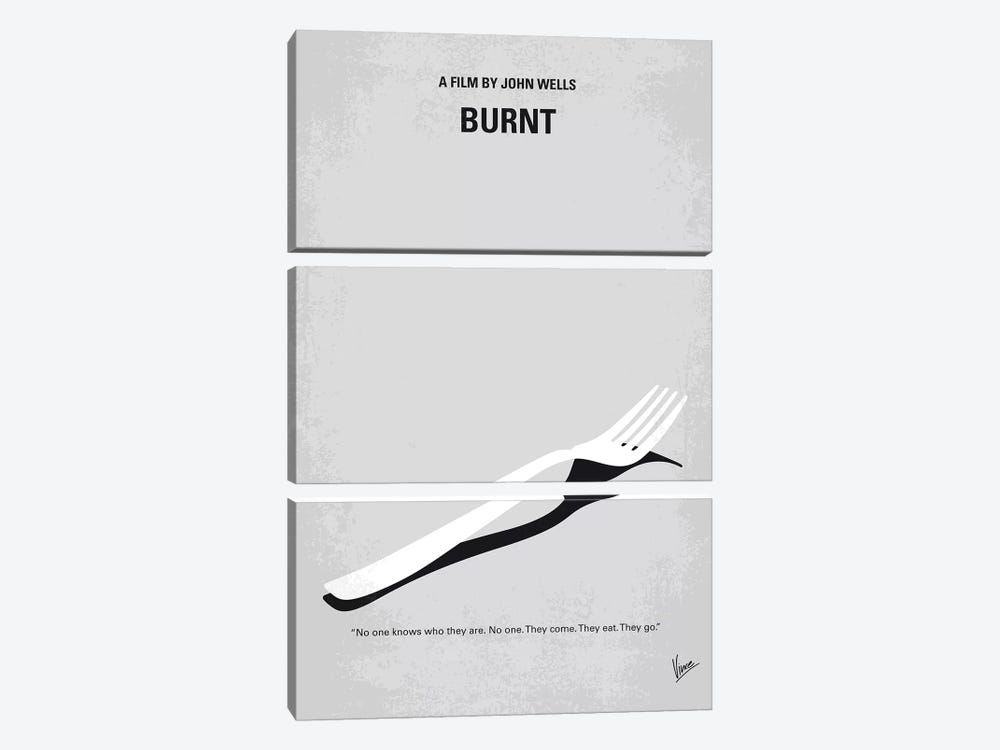 Burnt Minimal Movie Poster by Chungkong 3-piece Canvas Print