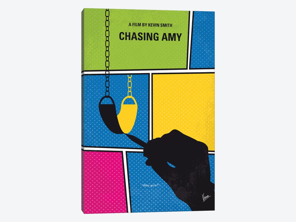 Chasing Amy Minimal Movie Poster by Chungkong 1-piece Canvas Art Print
