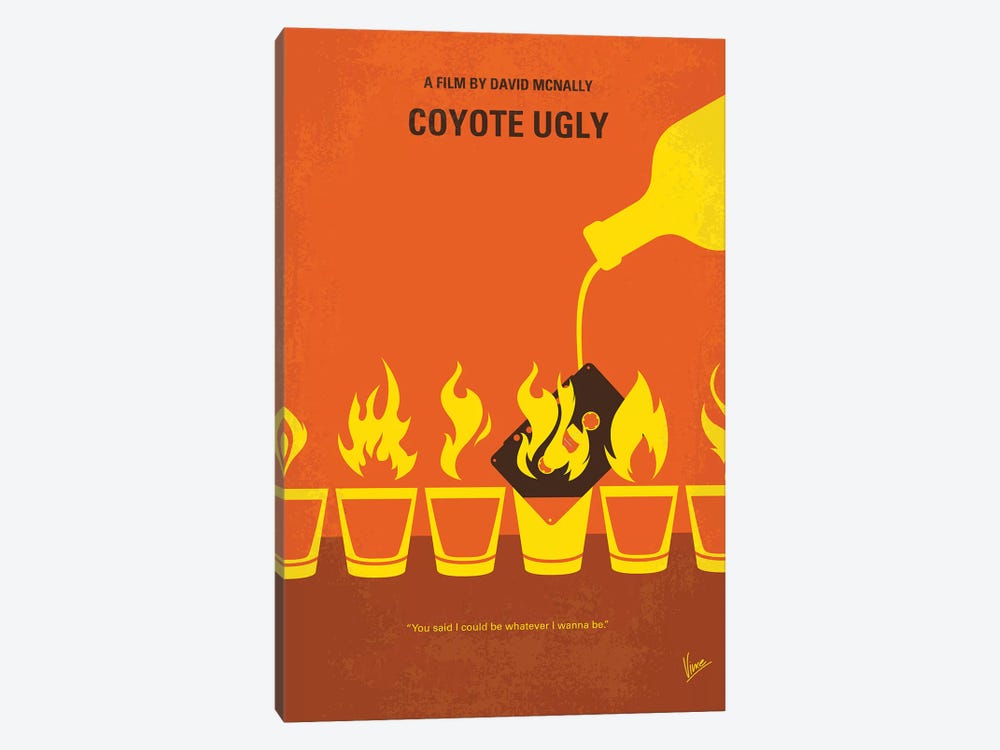 Coyote Ugly Minimal Movie Poster by Chungkong 1-piece Canvas Wall Art