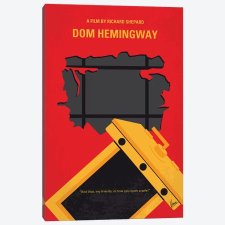 Dom Hemingway Minimal Movie Poster Canvas Print #CKG1121} by Chungkong Canvas Print