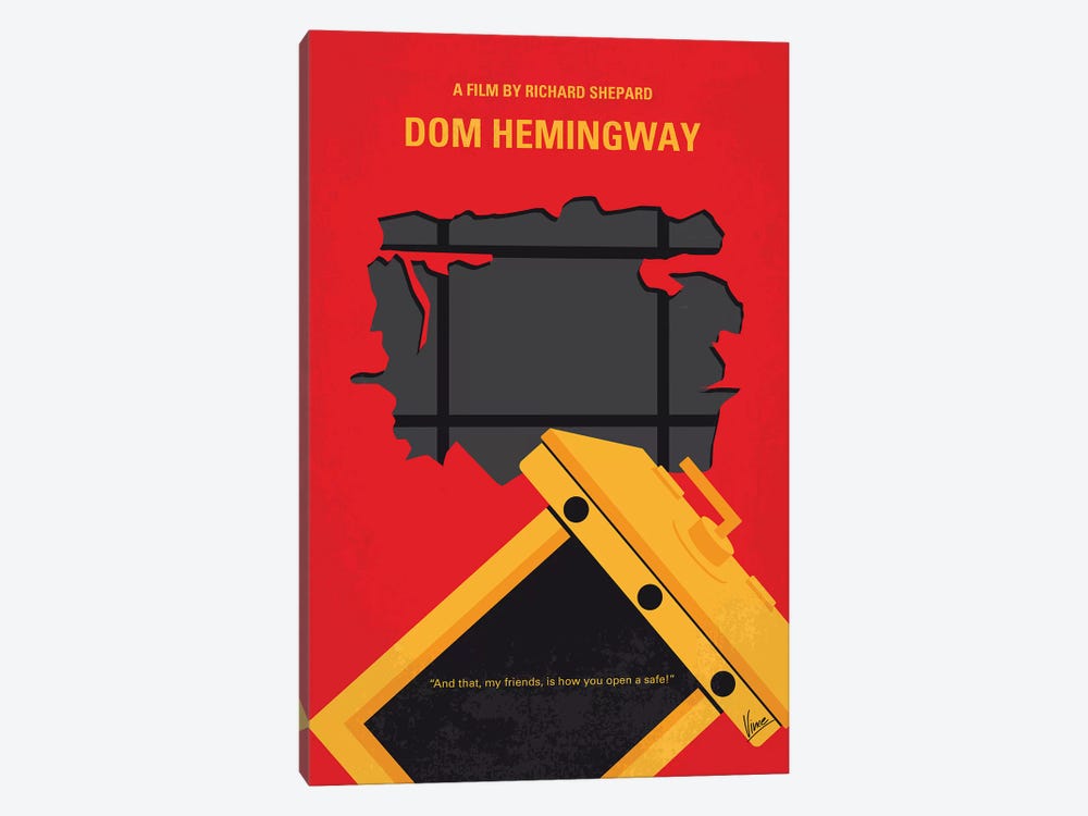 Dom Hemingway Minimal Movie Poster by Chungkong 1-piece Canvas Art Print