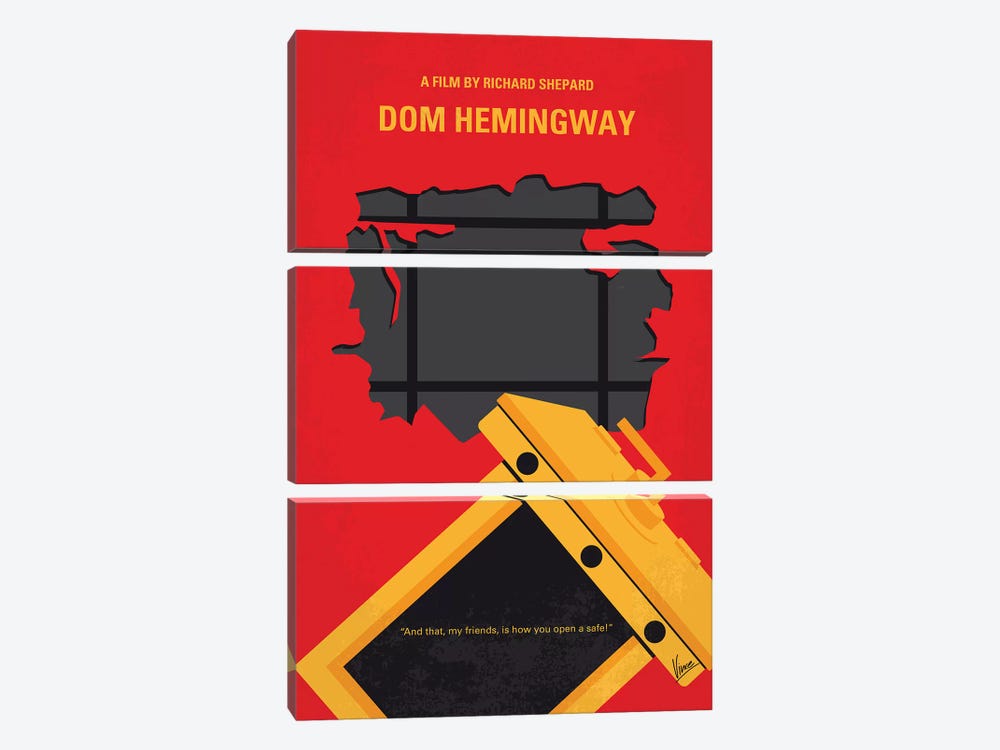 Dom Hemingway Minimal Movie Poster by Chungkong 3-piece Art Print