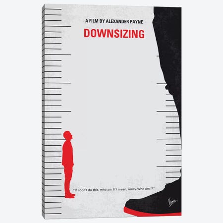 Downsizing Minimal Movie Poster Canvas Print #CKG1122} by Chungkong Art Print