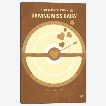 Driving Miss Daisy Minimal Movie Poster Canvas Print #CKG1123} by Chungkong Art Print