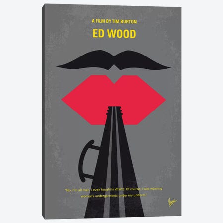 Ed Wood Minimal Movie Poster Canvas Print #CKG1125} by Chungkong Canvas Art