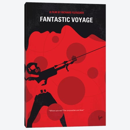 Fantastic Voyage Minimal Movie Poster Canvas Print #CKG1127} by Chungkong Canvas Wall Art