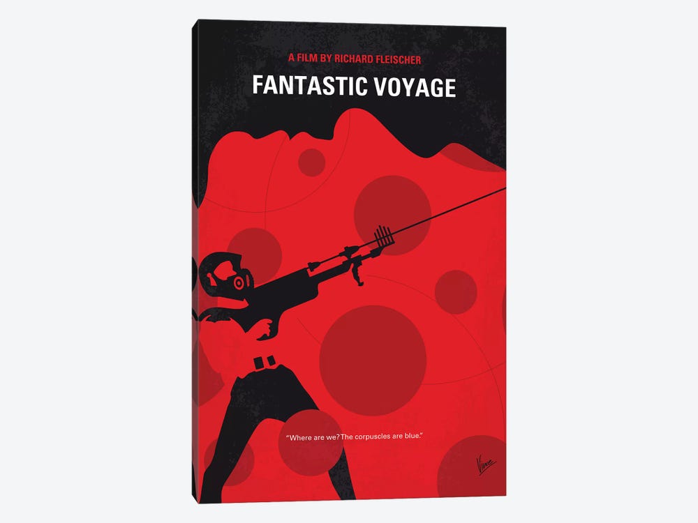 Fantastic Voyage Minimal Movie Poster by Chungkong 1-piece Canvas Print