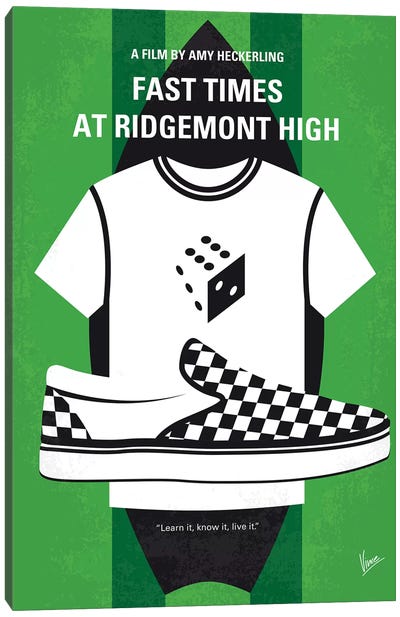 Fast Times At Ridgemont High Minimal Movie Poster Canvas Art Print - Chungkong - Minimalist Movie Posters