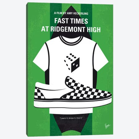 Fast Times At Ridgemont High Minimal Movie Poster Canvas Print #CKG1128} by Chungkong Canvas Print