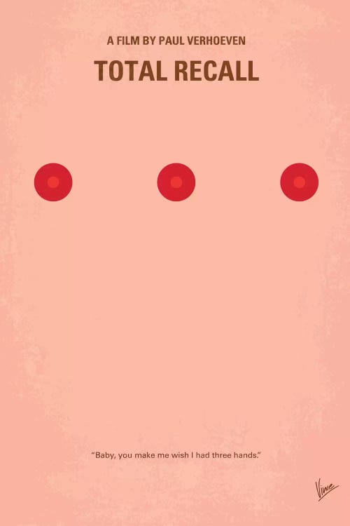 Total Recall Minimal Movie Poster by Chungkong wall art