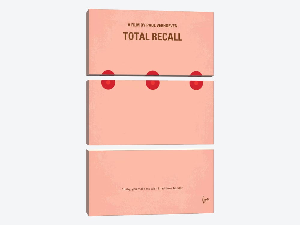 Total Recall Minimal Movie Poster by Chungkong 3-piece Art Print