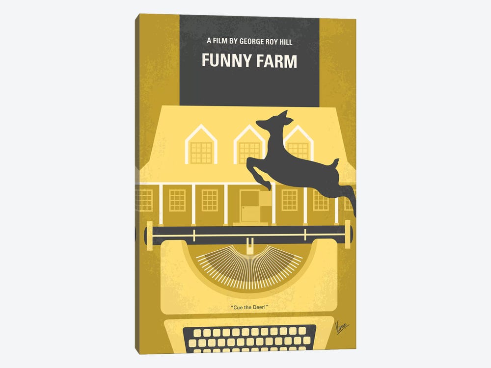 Funny Farm Minimal Movie Poster by Chungkong 1-piece Canvas Print