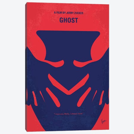 Ghost Minimal Movie Poster Canvas Print #CKG1131} by Chungkong Canvas Artwork