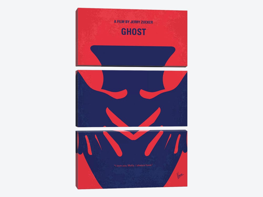 Ghost Minimal Movie Poster by Chungkong 3-piece Canvas Artwork