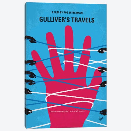 Gullivers Travels Minimal Movie Poster Canvas Print #CKG1132} by Chungkong Canvas Artwork