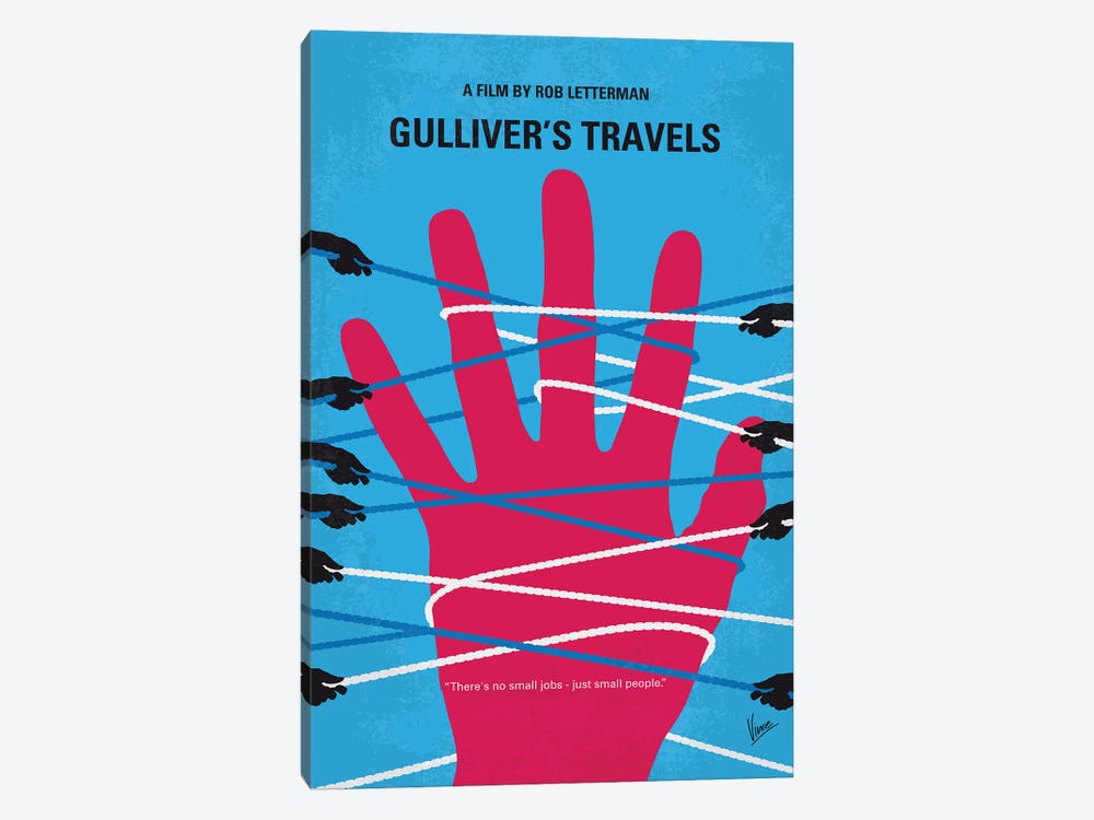 Gullivers Travels Minimal Movie Poster by Chungkong 1-piece Canvas Art Print