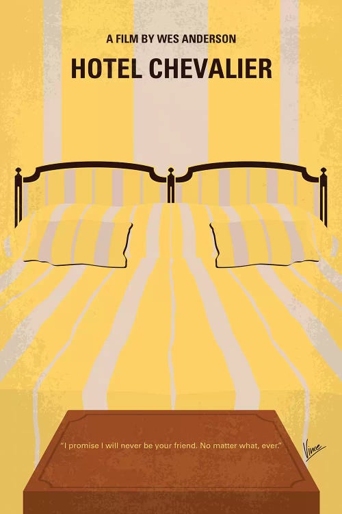 Hotel Chevalier Minimal Movie Poster by Chungkong wall art