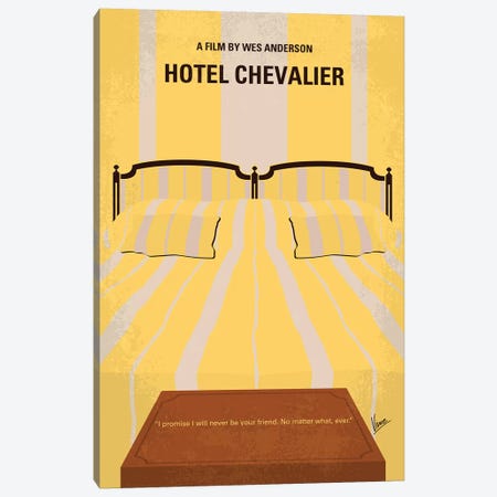 Hotel Chevalier Minimal Movie Poster Canvas Print #CKG1133} by Chungkong Canvas Artwork