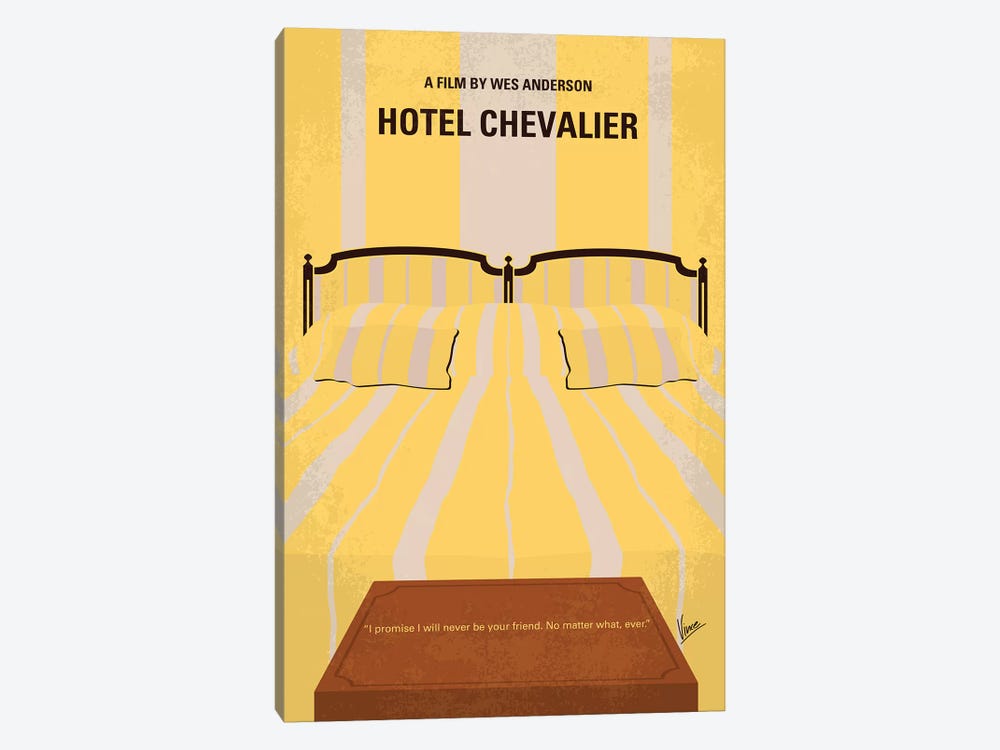 Hotel Chevalier Minimal Movie Poster by Chungkong 1-piece Canvas Art