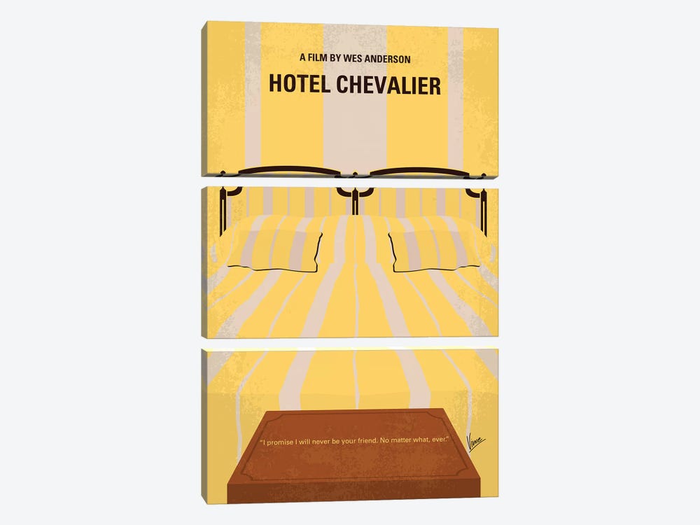 Hotel Chevalier Minimal Movie Poster by Chungkong 3-piece Canvas Artwork