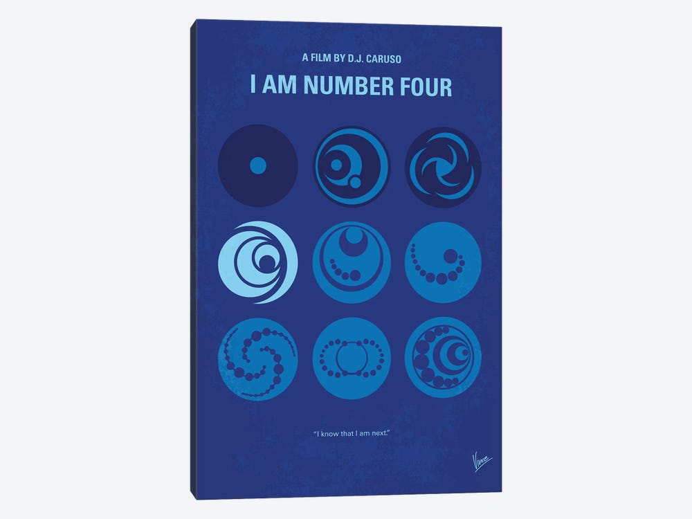 I Am Number Four Minimal Movie Poster by Chungkong 1-piece Canvas Art Print