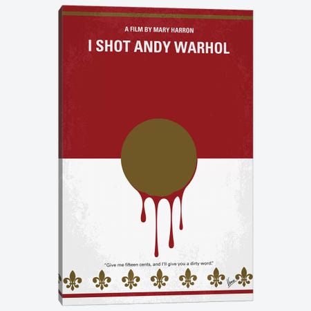 I Shot Andy Warhol Minimal Movie Poster Canvas Print #CKG1135} by Chungkong Canvas Print