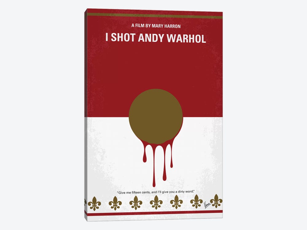 I Shot Andy Warhol Minimal Movie Poster by Chungkong 1-piece Canvas Artwork