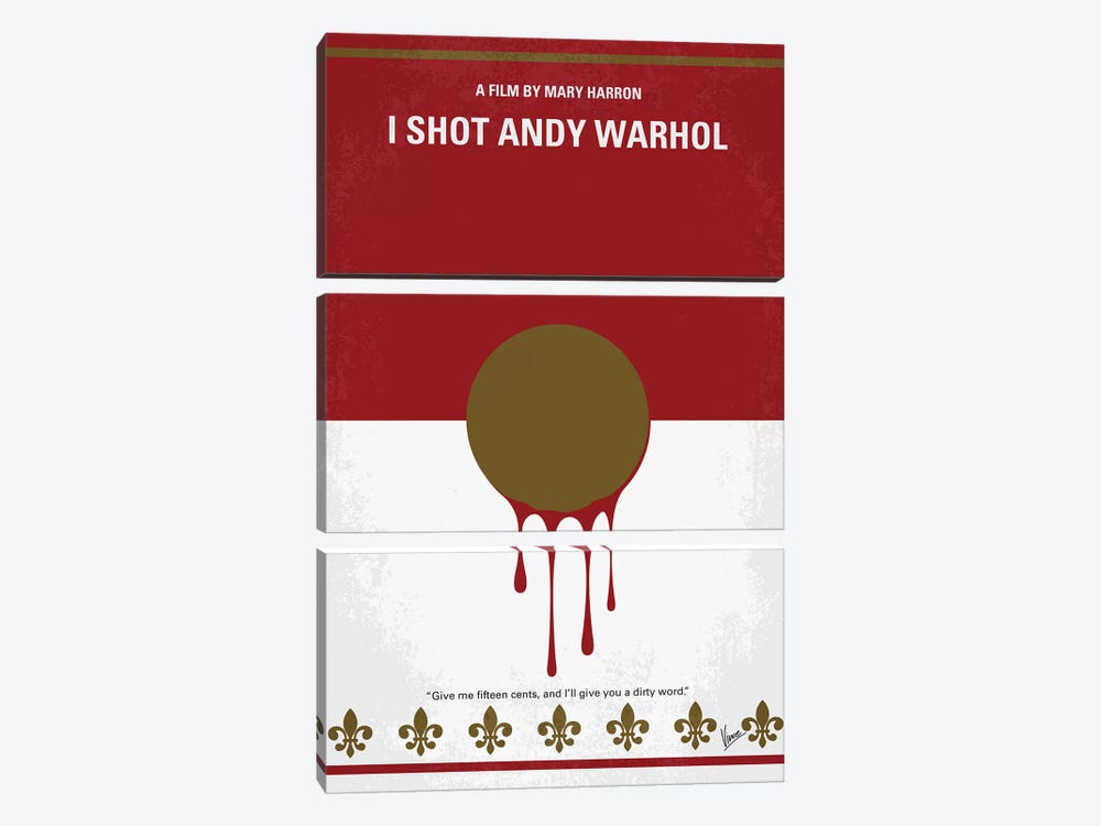I Shot Andy Warhol Minimal Movie Poster 3-piece Canvas Art
