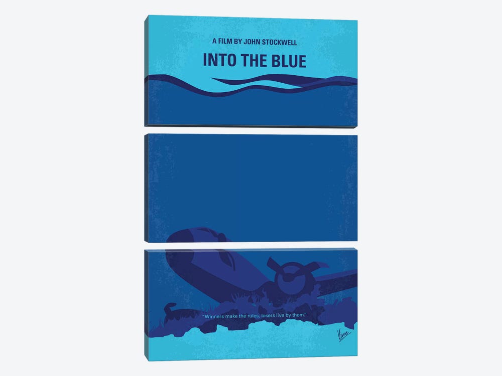 Into The Blue Minimal Movie Poster by Chungkong 3-piece Art Print