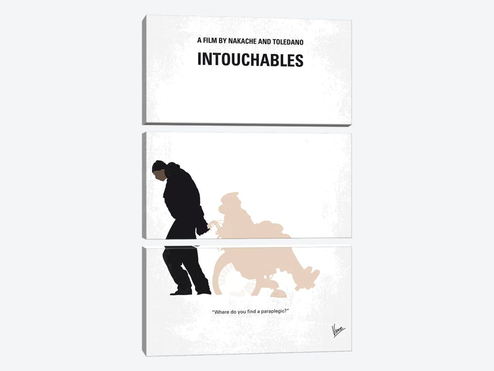 Intouchables Minimal Movie Poster by Chungkong 3-piece Canvas Wall Art