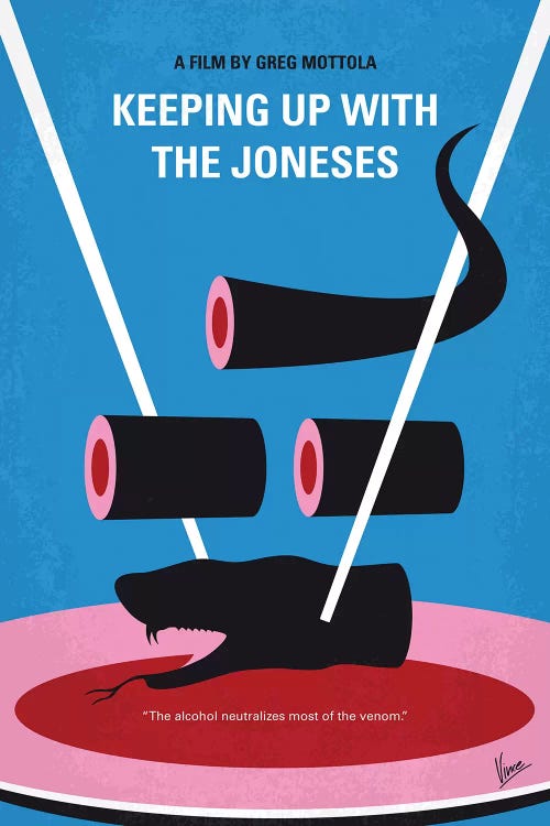 Keeping Up With The Joneses Minimal Movie Poster