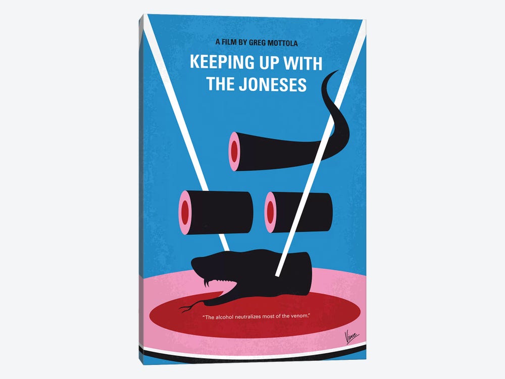 Keeping Up With The Joneses Minimal Movie Poster by Chungkong 1-piece Canvas Artwork