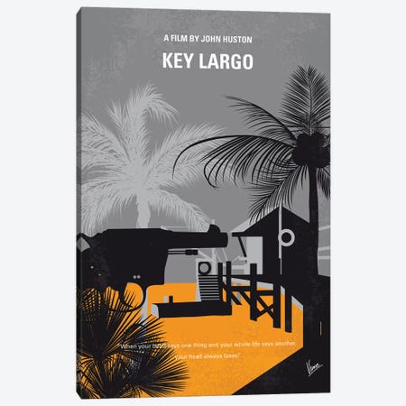 Key Largo Minimal Movie Poster Canvas Print #CKG1140} by Chungkong Canvas Art Print