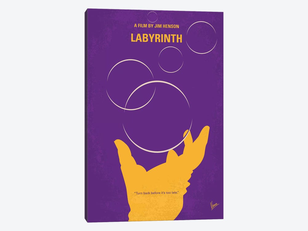 Labyrinth Minimal Movie Poster by Chungkong 1-piece Canvas Art