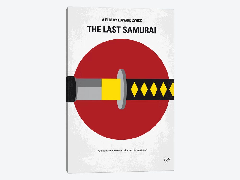 Last Samurai Minimal Movie Poster by Chungkong 1-piece Canvas Art