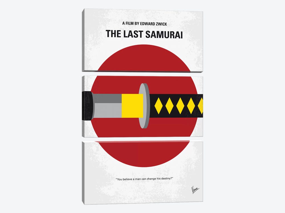 Last Samurai Minimal Movie Poster by Chungkong 3-piece Canvas Art
