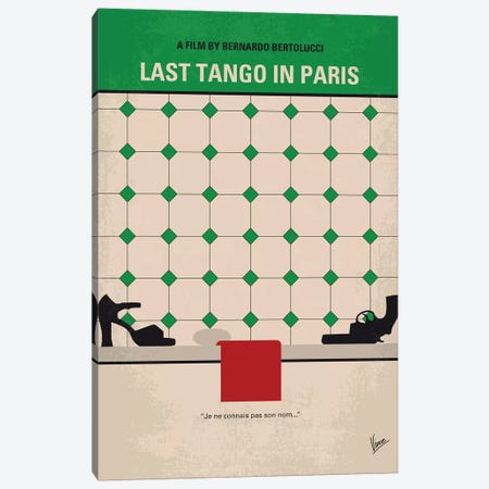 Last Tango In Paris Minimal Movie Poster Canvas Print #CKG1145} by Chungkong Canvas Wall Art