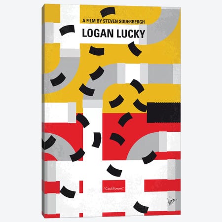 Logan Lucky Minimal Movie Poster Canvas Print #CKG1146} by Chungkong Canvas Wall Art