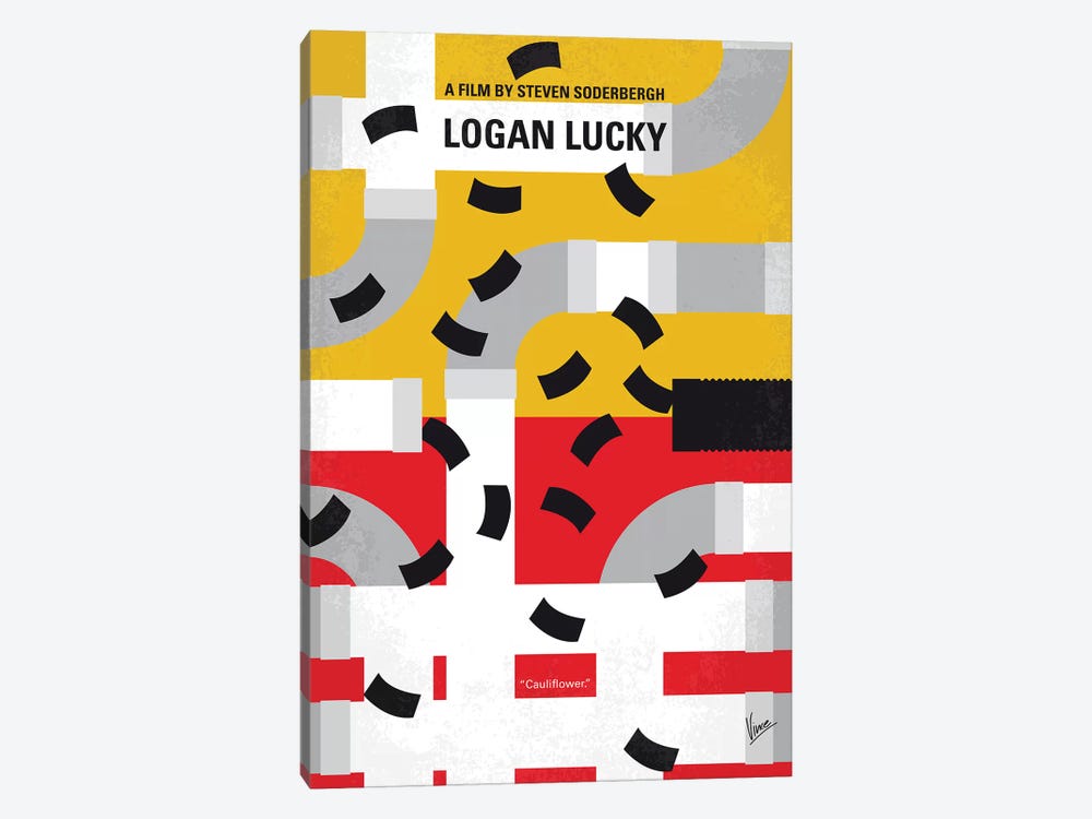 Logan Lucky Minimal Movie Poster by Chungkong 1-piece Canvas Wall Art