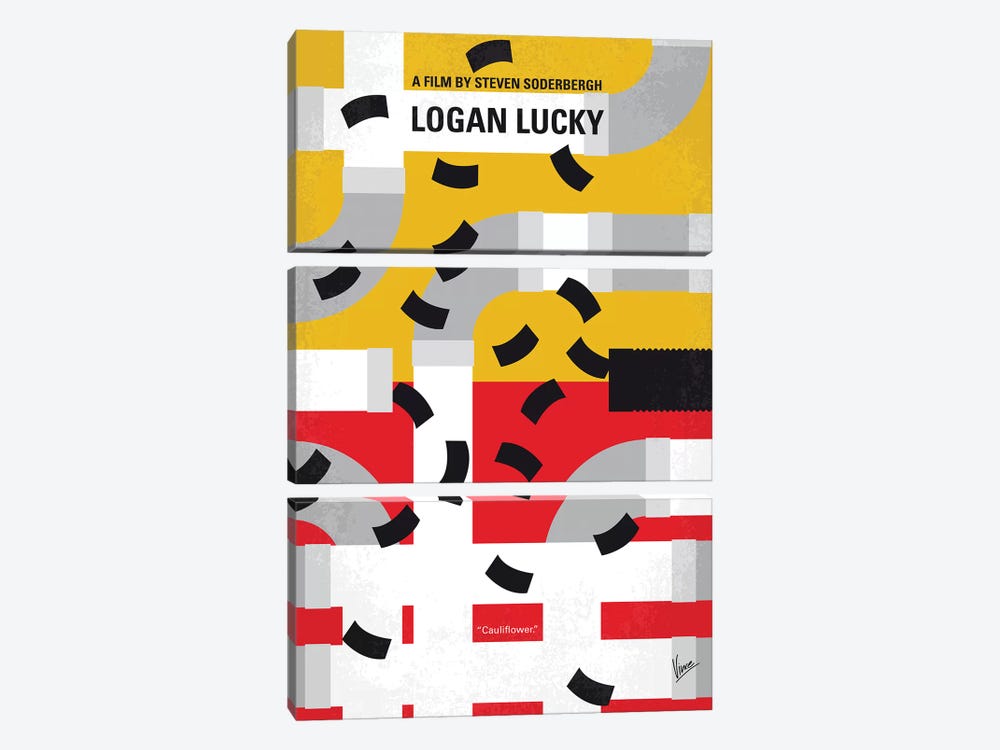 Logan Lucky Minimal Movie Poster by Chungkong 3-piece Canvas Art