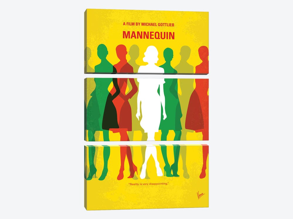 Mannequin Minimal Movie Poster by Chungkong 3-piece Canvas Art Print