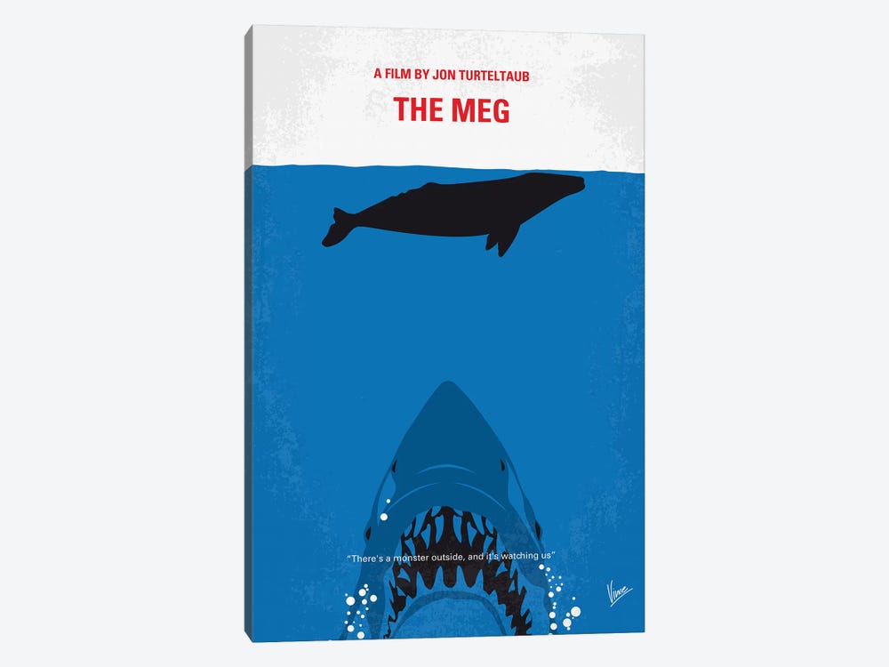 Meg Minimal Movie Poster by Chungkong 1-piece Canvas Print
