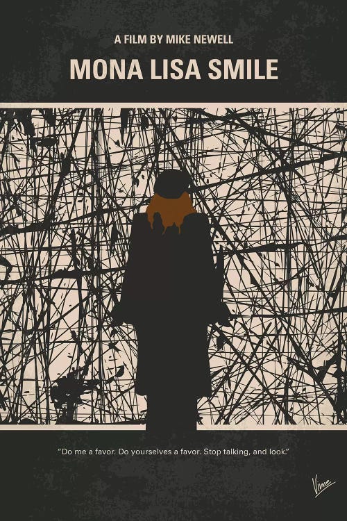 Mona Lisa Smile Minimal Movie Poster by Chungkong wall art