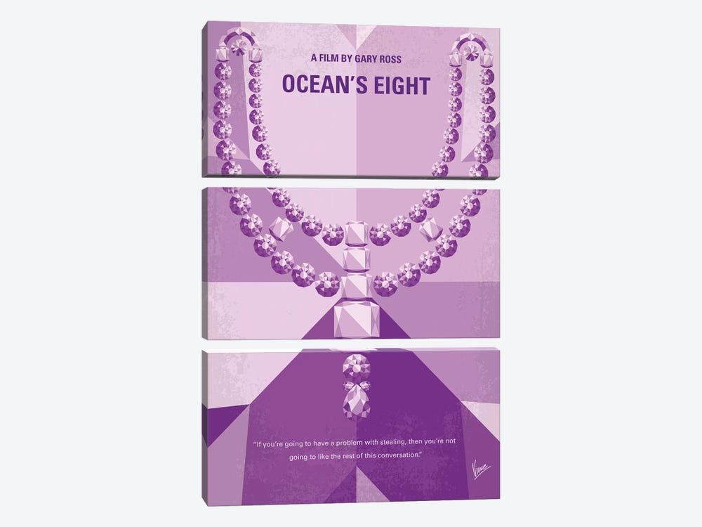 Oceans Eight Minimal Movie Poster by Chungkong 3-piece Canvas Artwork