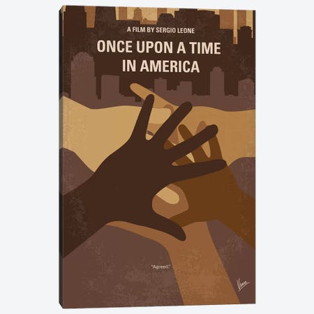 Once Upon A Time In America Minimal Movie Poster Canvas Print #CKG1155} by Chungkong Art Print