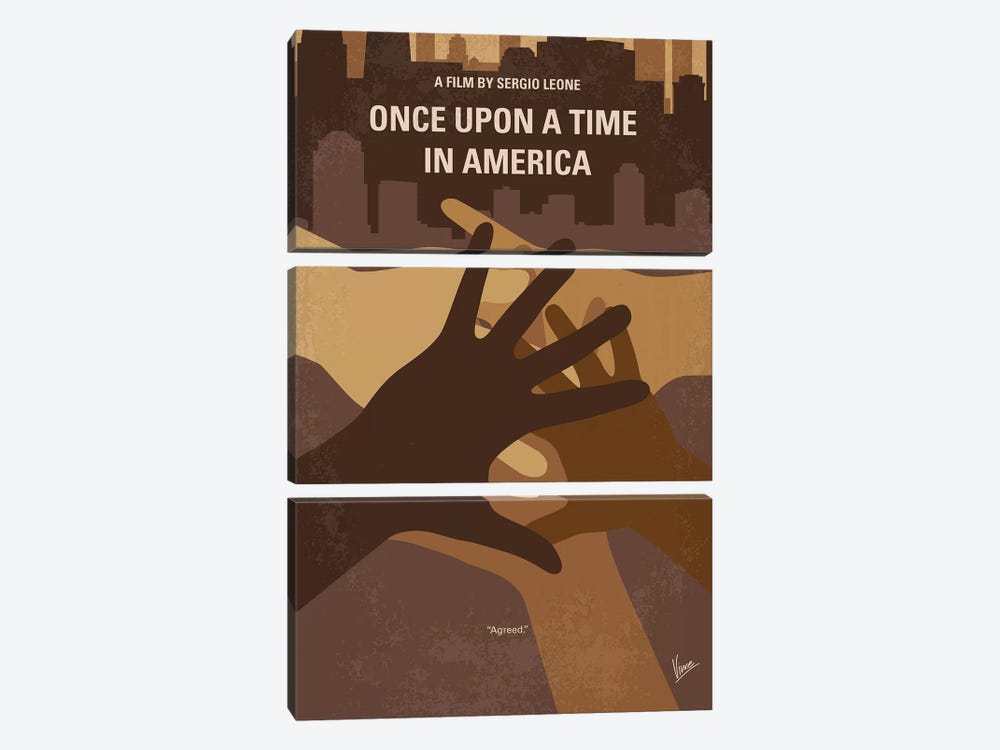 Once Upon A Time In America Minimal Movie Poster by Chungkong 3-piece Canvas Artwork