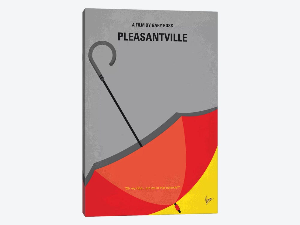 Pleasantville Minimal Movie Poster by Chungkong 1-piece Canvas Art